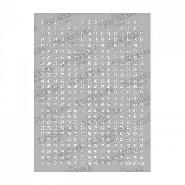 【エントリーでP5倍!20日20:00-27日1:59】 TSUMEKIRA(ツメキラ) ネイルシール カラーチャートナンバーシール 白 1〜100 NN-CCN-101 イ..