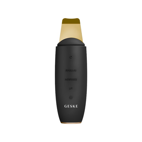 総合通販PREMOA 楽天市場店のGK000044GY01 GESKE グレー マイクロカレント スキンスクライバー&ブラックヘッドリムーバー [多機能ウォーターピーリング美顔器]｜アングル2