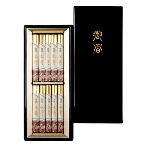 incenses - 伽羅永寿 塗箱短寸10入 28008 日本香堂