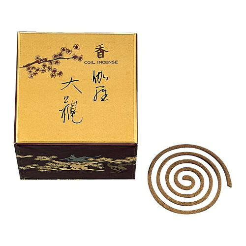 Inkou （Solid Perfume） - 伽羅大観 渦巻12巻入 367 日本香堂