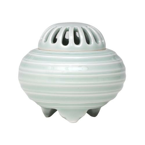incense Burners - 香炉 白青磁 線文 有田焼 79164 日本香堂