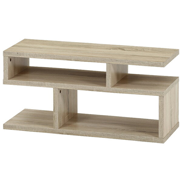 【エントリーでP5倍!20日20:00-27日1:59】 51488 S字型TV台 80幅 オーク 不二貿易 メーカー直送