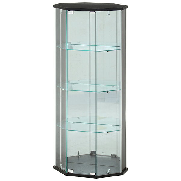 【エントリーでP5倍!20日20:00-27日1:59】 63934 ガラスコレクションケース BAAL コーナー BK 不二貿易 メーカー直送(3)
