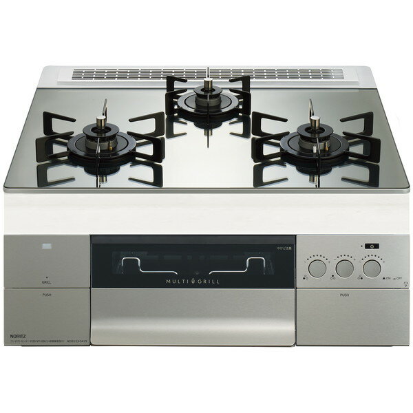 N3S22PWASKSTEC-13A NORITZ プラチナシルバー PROGRE FLAT [ビルトインガスコント (都市ガス用・両側強..