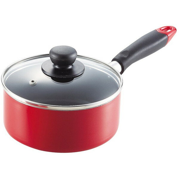 Ih/Gas Compatible - HB-2183 コンパクト ふっ素加工IH対応ガラス蓋付片手鍋 16cm パール金属
