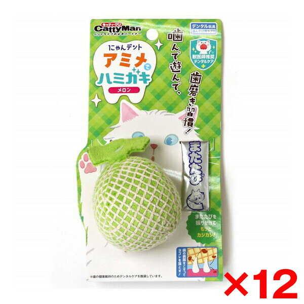 【エントリーでP5倍!20日20:00-27日1:59】 【12個セット】ドギーマン にゃんデント アミメでハミガキ メロン