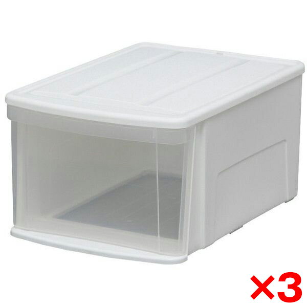 【3個セット】アイリスオーヤマ チェストI MD ホワイト/クリア メーカー直送