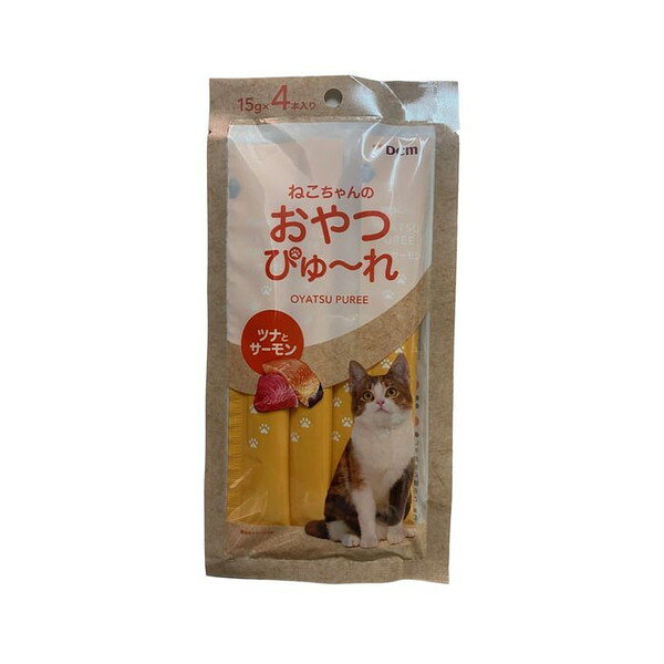 ご注文前にご確認ください※ 商品パッケージや仕様につきまして、予告なく変更されることがございます。※ 賞味期限表示がございます商品は、製造年月から表示期限までになります。商品説明★ ナチュラルな原材料にこだわった風味豊かなねこちゃん用おやつです。★ 素材そのまま贅沢な濃厚ペースト。★ 主原料は自然素材のみ使用。★ グレインフリーで、着色料、発色剤は使用していません。スペック* 内容量: 15g×4本入り* 原材料: ツナ(まぐろ・かつお)、増粘安定剤(タピオカスターチ)、チキンエキス、サーモン、天然フレーバー、ひまわり油、調味料(アミノ酸など)、タウリン* 成分(100gあたり): タンパク質9.0%以上、脂肪1.5%以上、粗繊維1.0%以下、灰分2.0%以下、水分90.0%以下* エネルギー: (100gあたり)約86.3kcal、(1本あたり)約12.9kcal