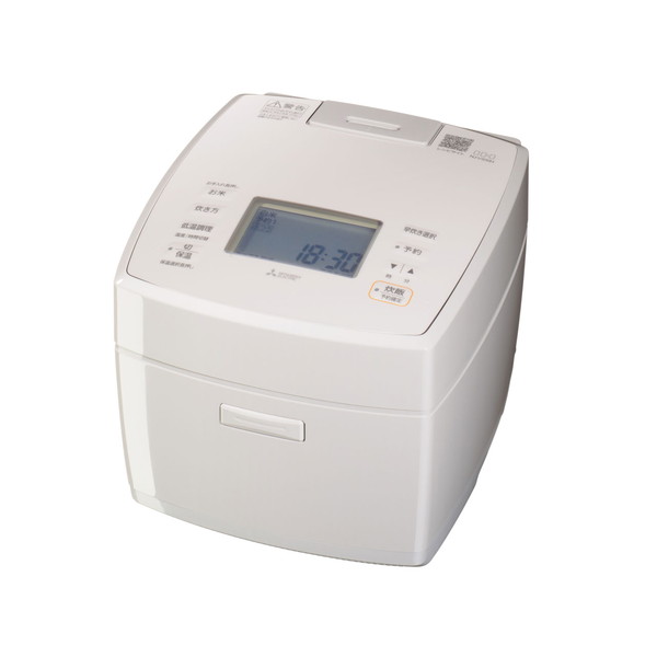 炊飯器 1升 10合 ミツビシ 三菱電機 MITSUBISHI NJ-VS18H-W 白亜麻 備長炭 炭炊釜 ...