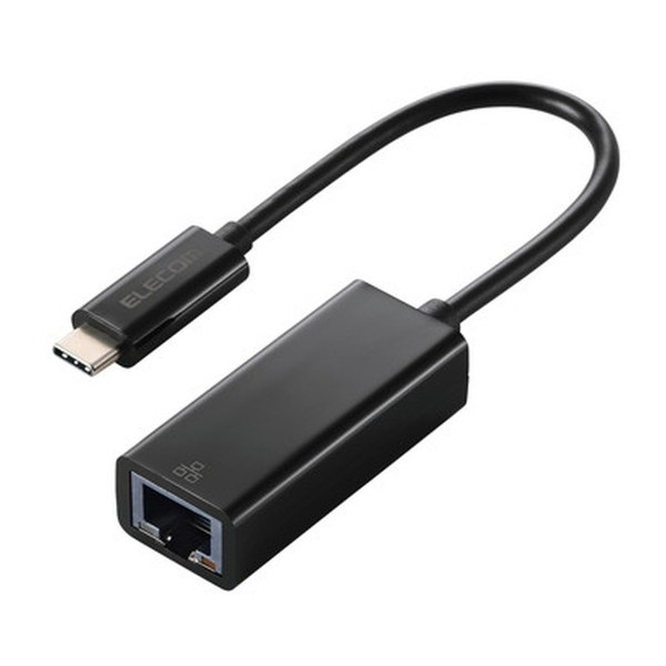 EDC-GUC3V3-B ELECOM ブラック [有線LANアダプター (USB Type-C 1000Mbps 高速通信 USB3.2 Gen1 (Windows 11 10 Mac iPad Nintendo Switch 等対応))]
