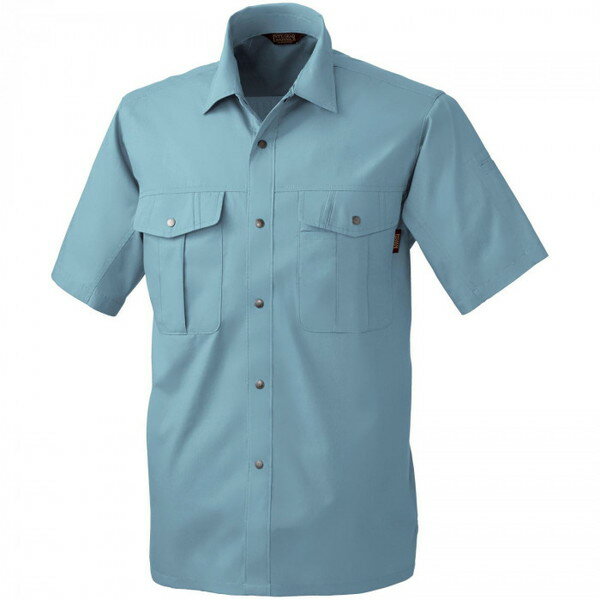 桑和 537 半袖シャツ Lサイズ ミストブル(208) 桑和