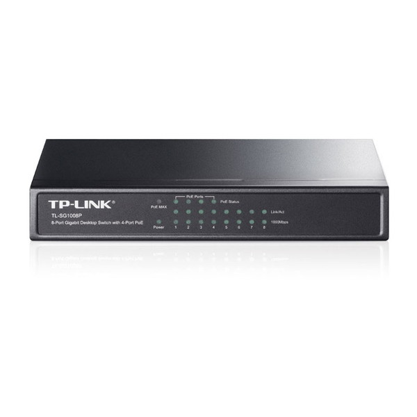 TP-LINK TL-SG1008P 8ポートギガビット デスクトップスイッチ(4 ポートPoE)