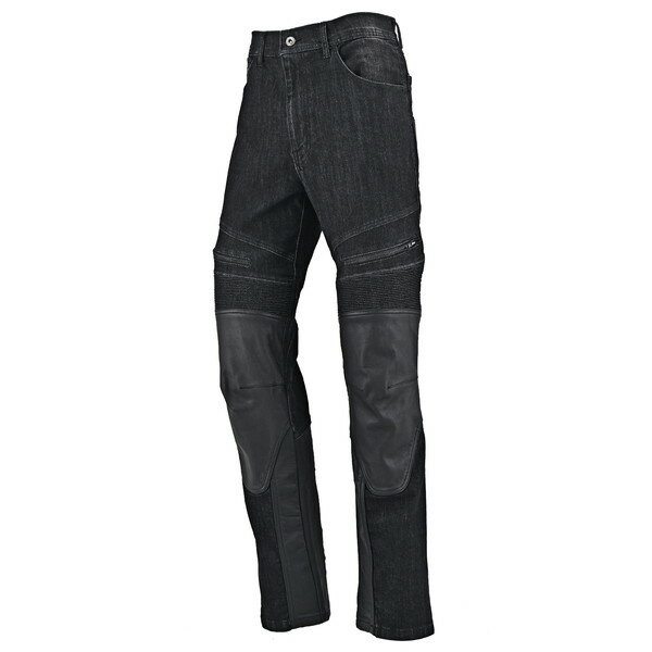 D63302 バイク ライディングパンツ 春夏秋 ストレッチ ジーンズ レザー補強 ヒートガードデニムパンツ DB-011 ブラック Mサイズ デイトナ