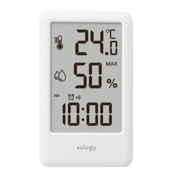 THY0103WH GDT sology [時計付デジタル温湿度計] [2]