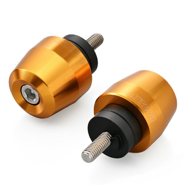 D63925 デイトナ バーエンド バイク ホンダ(M6)用 アルミビレット サーフェスタイプ ゴールド