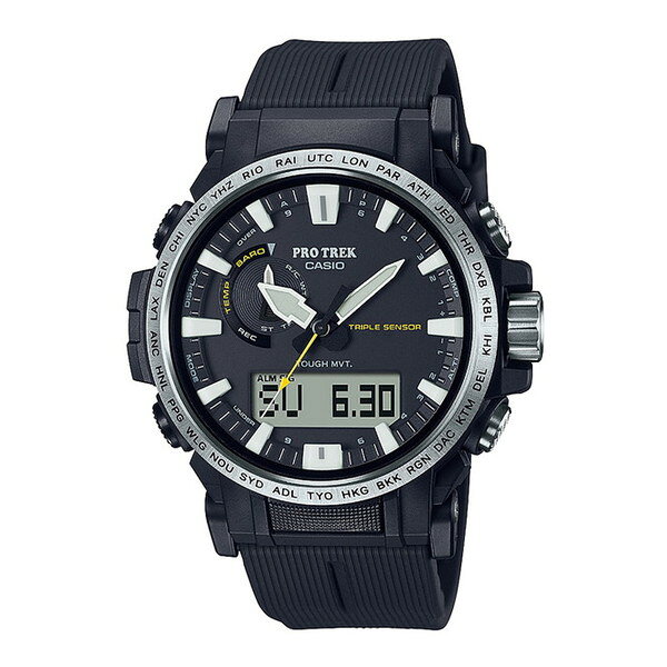 腕時計 時計 CASIO カシオ PRO TREK プロトレック メンズ PRW-61-1AJF Climber Line ソーラー充電 ウォッチ ブラック 黒 誕生日 新生活 クリスマス 父の日 ギフト プレゼント PRW611AJF