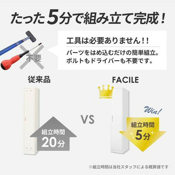 【法人限定】 FAC-S6-2-W-WH Netforce ホワイト ファシル [スリム スチールロッカ...
