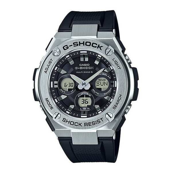 腕時計 時計 CASIO カシオ G-SHOCK メンズ GST-W310-1AJF Gショック GSHOCK ジーショック G-STEEL ソーラー充電 ウォッチ シルバー ブラック 黒 誕生日 新生活 クリスマス 父の日 ギフト プレゼント GSTW3101AJF
