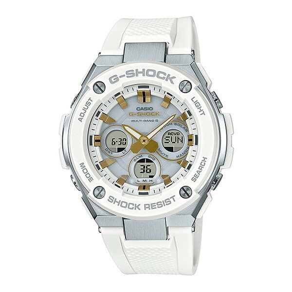 腕時計 時計 CASIO カシオ G-SHOCK メンズ GST-W300-7AJF Gショック GSHOCK ジーショック G-STEEL ソーラー充電 ウォッチ ホワイト 白 誕生日 新生活 クリスマス 父の日 ギフト プレゼント GSTW3007AJF
