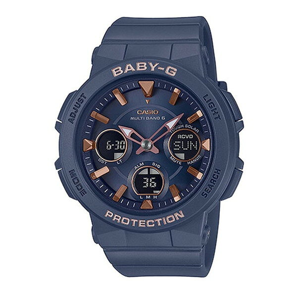 腕時計 時計 CASIO カシオ BABY-G レディース BGA-2510-2AJF ベイビーG ベイビージー ベビーG ベビージー ソーラー充電 ウォッチ ネイビー 誕生日 新生活 クリスマス 母の日 ギフト プレゼント BGA25102AJF