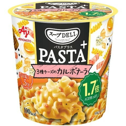 味の素 スープDELI PASTA+ 3種チーズのカルボナーラ 48.2g× 6 メーカー直送 ギフト プレゼント お歳暮 冬ギフト