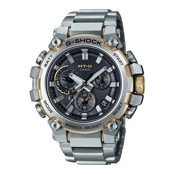 腕時計 時計 CASIO カシオ G-SHOCK メンズ MTG-B3000D-1A9JF Gショック GSHOCK ジーショック MT-G ソーラー充電 ウォッチ シルバー ブラック 黒 誕生日 新生活 クリスマス 父の日 ギフト プレゼント MTGB3000D1A9JF