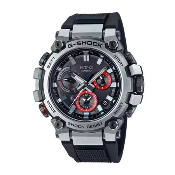 腕時計 時計 CASIO カシオ G-SHOCK メンズ MTG-B3000-1AJF Gショック GSHOCK ジーショック MT-G ソーラー充電 ウォッチ シルバー ブラック 黒 誕生日 新生活 クリスマス 父の日 ギフト プレゼント MTGB30001AJF