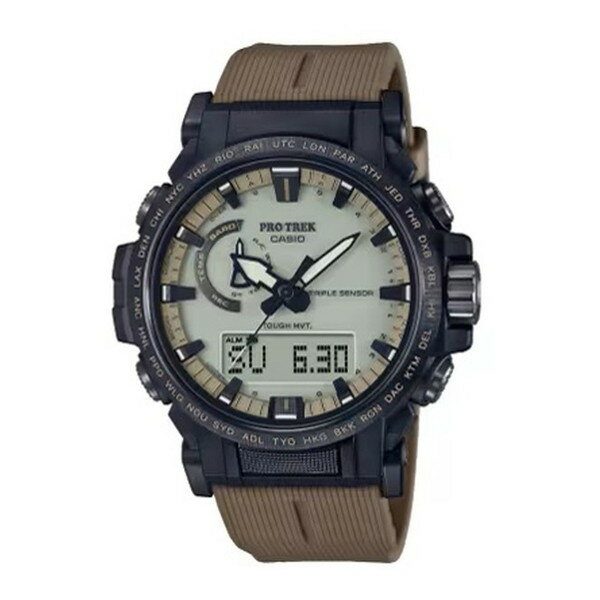 腕時計 時計 CASIO カシオ PRO TREK プロトレック メンズ PRW-61LD-5JF Climber Line ソーラー充電 ウォッチ ダークコヨーテ 誕生日 新生活 クリスマス 父の日 ギフト プレゼント PRW61LD5JF