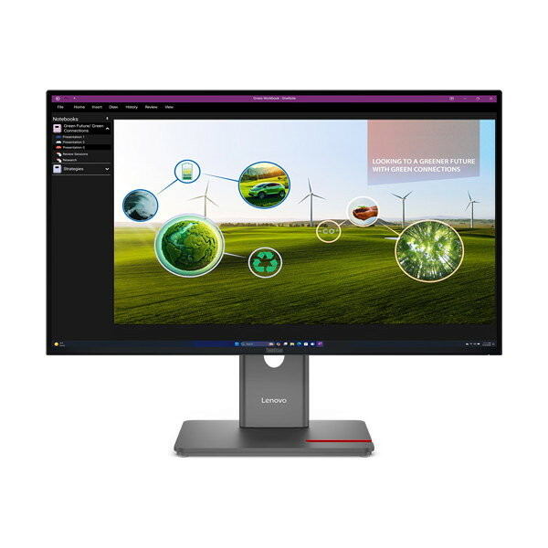 64A7GAR6JP Lenovo [ThinkVision P27Q-40 (27型ワイド液晶ディスプレイ/2560×1440/DP(in/Out)、HDMI/ブラック/なし/3年間フル保証/広視野角IPSパネル採用)]
