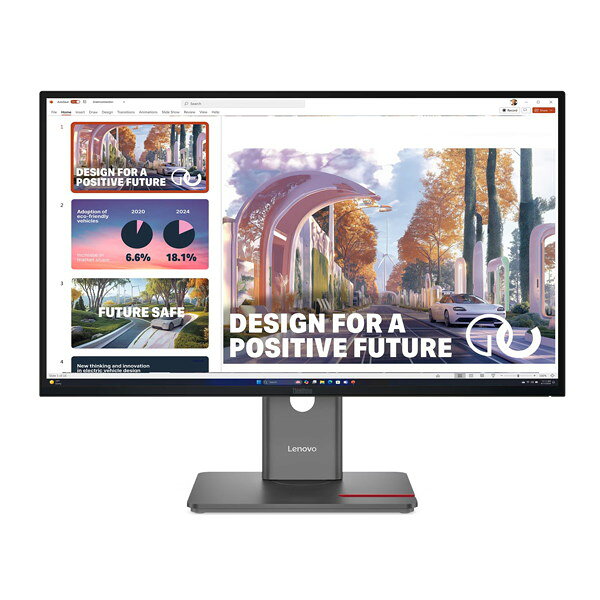 64B3GAR2JP Lenovo [ThinkVision P27QD-40 (27型ワイド液晶ディスプレイ/2560×1440/DP、HDMI、USB Type-C/ブラック/スピーカー：なし/3年間フル保証/広視野角IPSパネル採用)]
