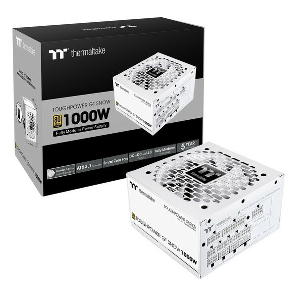 PS-TPT-1000FNFAGJ-W Thermaltake ホワイト TOUGHPOWER GT/1000W ATX 3.1 Snow [電源ユニット (1000W)]