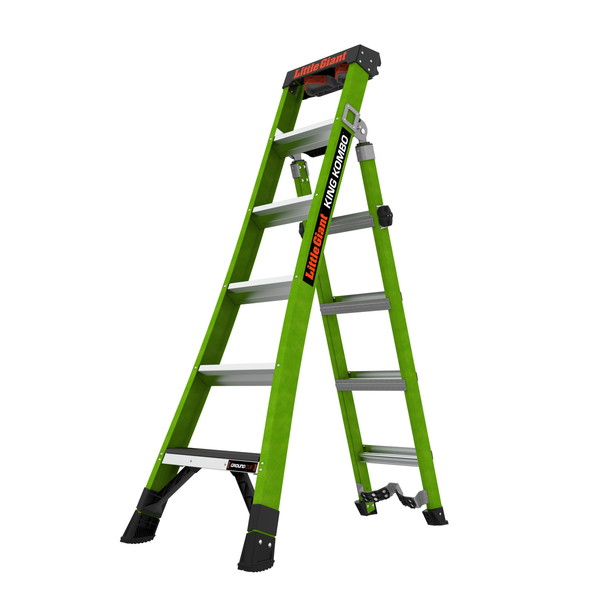Stepladders - 【法人送り限定(個人宅配送不可)】Little Giant キングコンボ2.0 はしご兼用脚立 1.73M 長谷川工業 メーカー直送