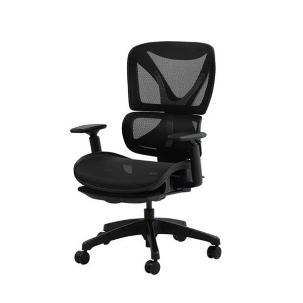 DX-1-BK-W-BK Netforce ブラック ダイナミクスエックスチェア マットブラックフレーム ヘッドレストなし メーカー直送