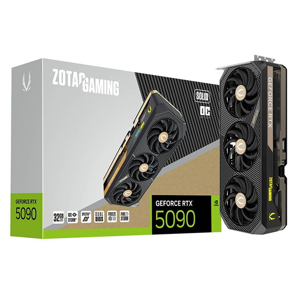 ZT-B50900J-10P ZOTAC ブラック GAMING GeForce RTX 5090 SOLID OC [グラフィックボード (PCIExp 32GB)]