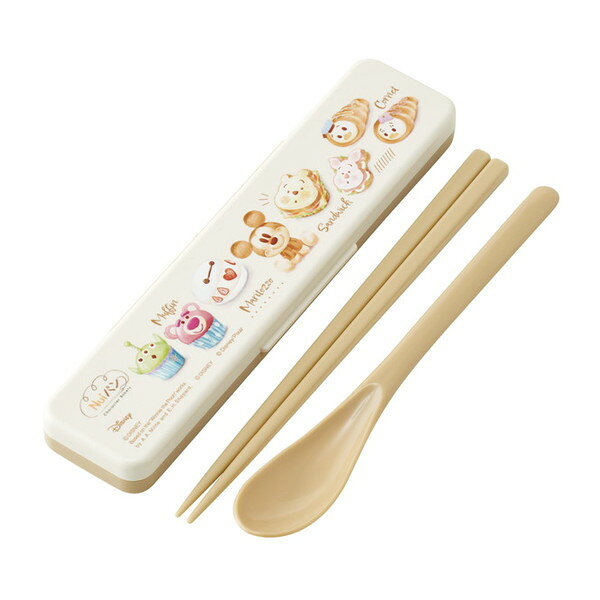 CCS3SA ディズニー Nuiパン スケーター [箸 スプーン セット (弁当 大人用 コンビセット 18cm カチャカチャ鳴らない 日本製)]