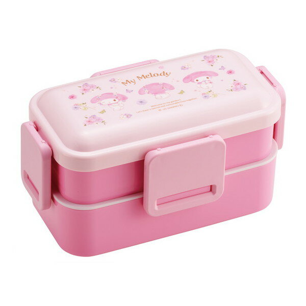 PFLW4 マイメロディ パステルビビットな水彩花柄 スケーター サンリオ [弁当箱 (ふわっと盛れる ランチボックス 2段 600ml 食洗機対応 レンジ対応 日本製)]
