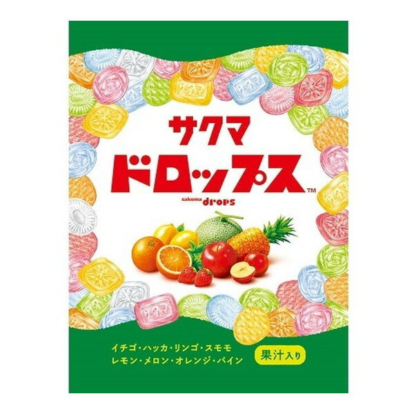 ご注文前にご確認ください※12時から14時の時間帯指定はできません。ご指定の場合は14時から16時にて手配いたします。商品説明★ 発売以来、お子さまからご年配の方までみんなに愛されつづけているサクマドロップスです。★ 昔ながらのおいしさその...