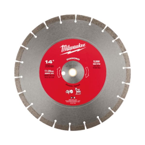 14インチ (356mm) ダイヤモンドブレード (セグメント型) 49937040 ミルウォーキーツール メーカー直送