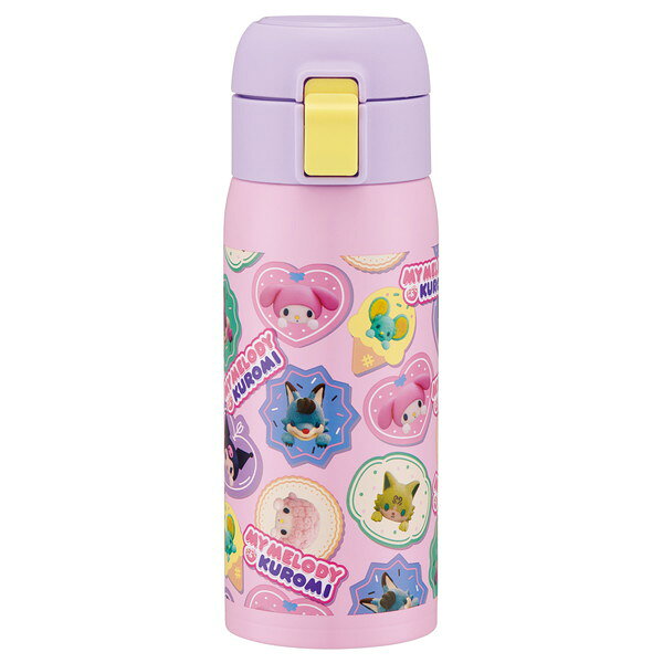 STOT3 マイメロディ&クロミ Netflix柄 スケーター [ステンレス ワンタッチ マグボトル 水筒 350ml 保温 保冷 サンリオ]