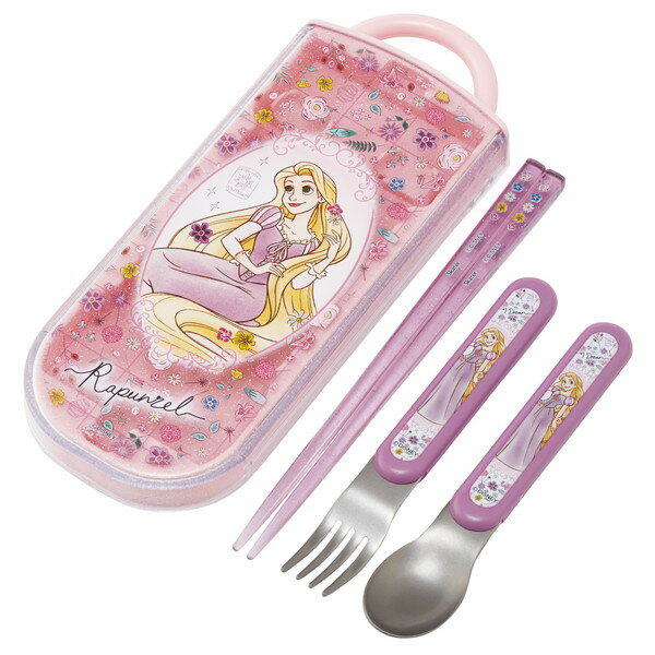 TACC2 塔の上のラプンツェル 26 スケーター [弁当用箸 子供用 トリオセット 箸 スプーン フォーク 16.5..