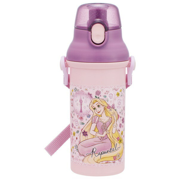 PSB5SAN 塔の上のラプンツェル 26 スケーター [子供用 直飲み 水筒 プラスチック 480ml ワンプッシュ開閉 食洗機対応 日本製 ディズニー](3.0)