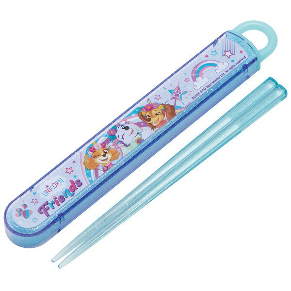 Chopsticks and Case - ABS2AM パウ・パトロール ユニコーン スケーター [子供用 箸 箸箱 セット 16.5cm 日本製 食洗機対応 スライド式]