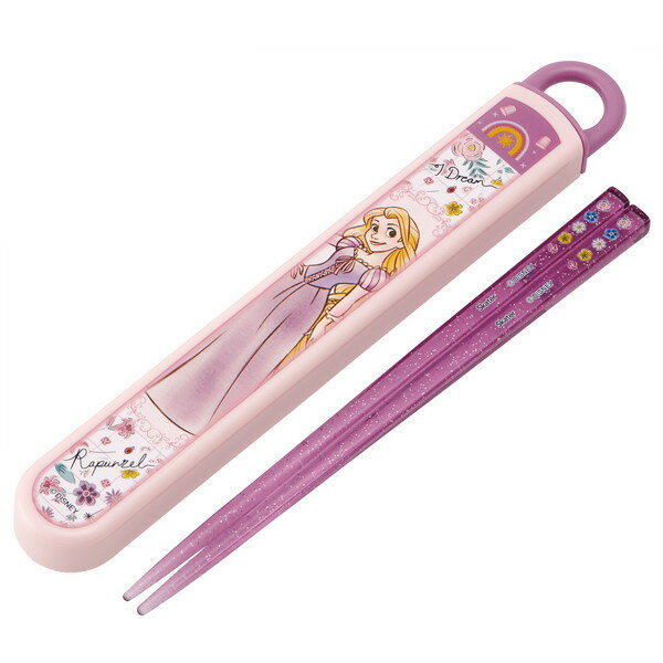 Chopsticks and Case - ABS2AM 塔の上のラプンツェル 26 スケーター 箸 箸箱 セット 子供用 お弁当 16.5cm 日本製 食洗機対応 スライド式 ディズニー 女の子