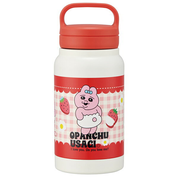 STSC4 おぱんちゅうさぎ いちご スケーター 保温 保冷 ステンレス マグボトル 350ml スクリューハンドル付