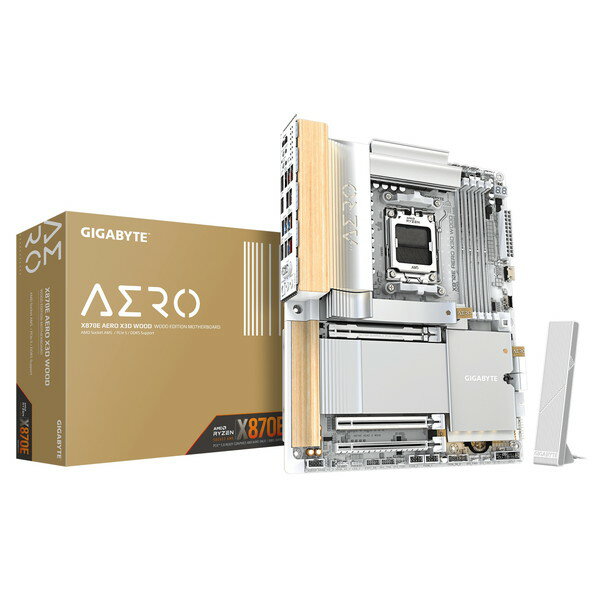 X870E AERO X WOOD GIGABYTE ホワイト [マザ�