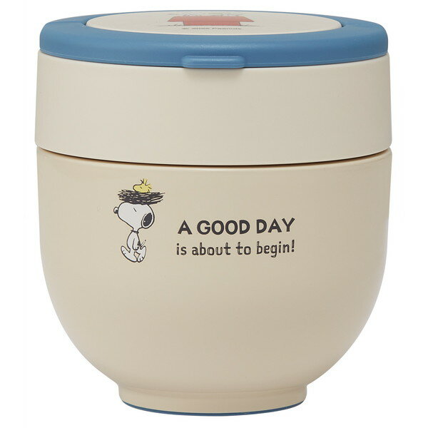 LDNO6AG スヌーピー Good day! スケーター 保温弁当箱 丼ぶり型 540ml 女性用 2段 ランチジャー 折りたたみハンドル付 抗菌