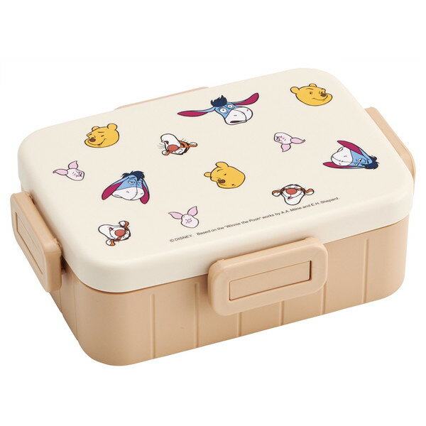 YZFL7 くまのプーさん プー&フレンズ FUNNY FACE スケーター 大人用 弁当箱 4点ロック ランチボックス 1段 650ml 食洗機対応 レンジ対応 日本製 ディズニー