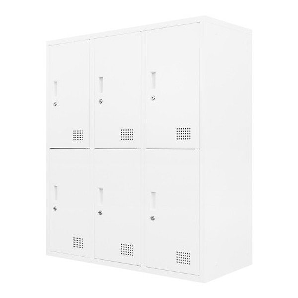 【法人限定】 FH-6-2-W-WH Netforce ホワイト [シューズロッカー 3列2段 6人用 鍵...