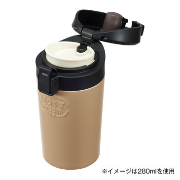 ベストコ ND-8142 マグボトル 370ml ベージュ テイスティ ワンタッチ ステンレス コーヒーマグ 保温 保冷