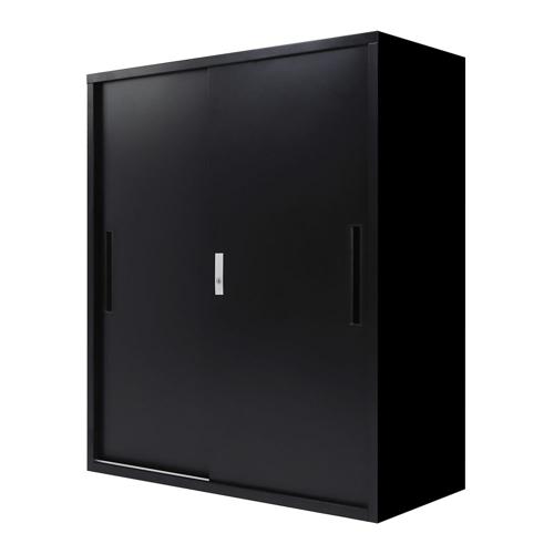 【法人限定】 FH-H-2-W-BK Netforce ブラック FACILE (ファシル) [引き違い書庫 3...